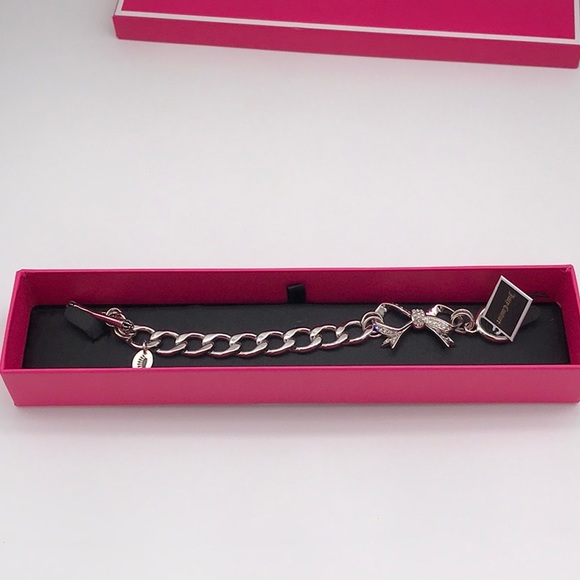 NWT JUICY COUTURE PAVE BOW STARTER TOGGLE BRACELET - Picture 6 of 7